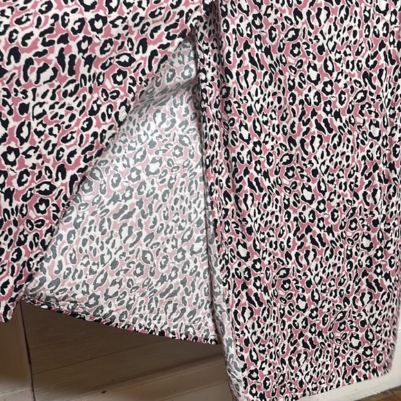 J.Crew mauve pink leopard midi wrap dress - Picture 3 of 13